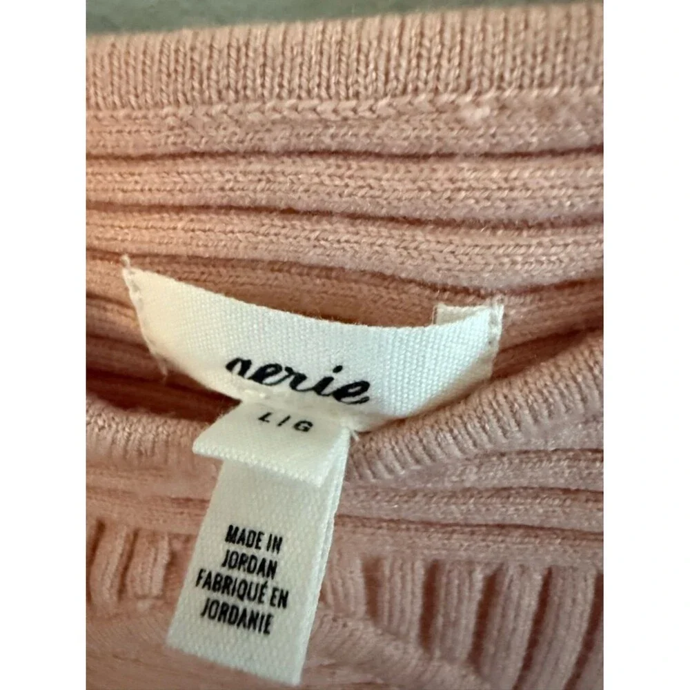 aerie Ribbed Cropped Tank Dusty Rose NWT